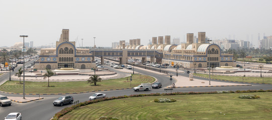 Sharjah city centre, United Arab Emirates; view of the central modern Souk