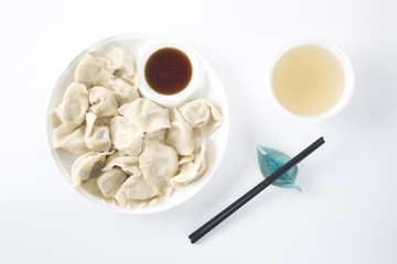 Top View Of Chinese Dumplings.