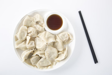 Top View Of Chinese Dumplings.