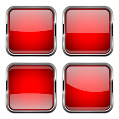 Square red buttons