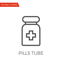 Pills Tube Vector Icon