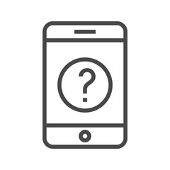 Smartphone with Question Mark