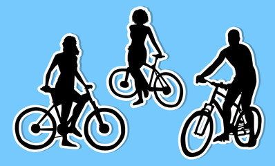 Bicyclists Stickers