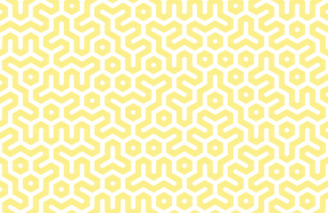 Seamless geometri pattern with hexagons and lines. Bright scandinavian design. Irregular structure for fabric print. Monochrome abstract background.