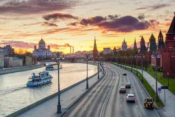 Kremlin embankment in the evening