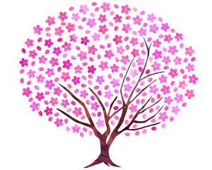 桜の木　和紙