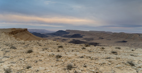 Desert panorama in Israel Ramon crater