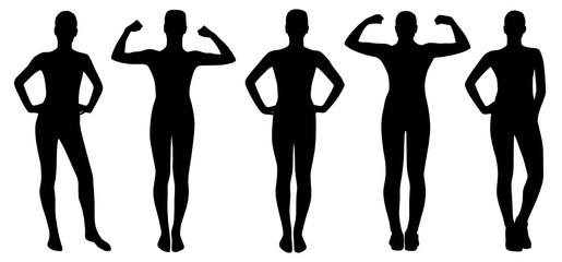 Fitness woman silhouette