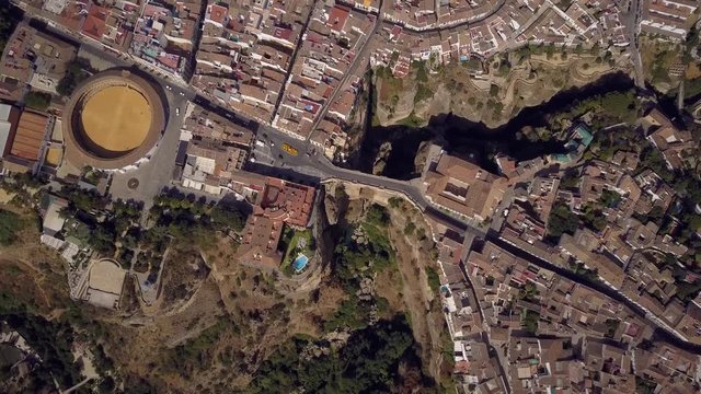 Aerial shot of Ronda, Andalusia, Spain