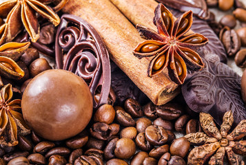 Various chocolate and anise