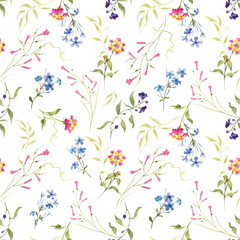 Watercolor floral vector pattern