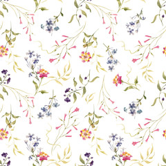 Watercolor floral vector pattern