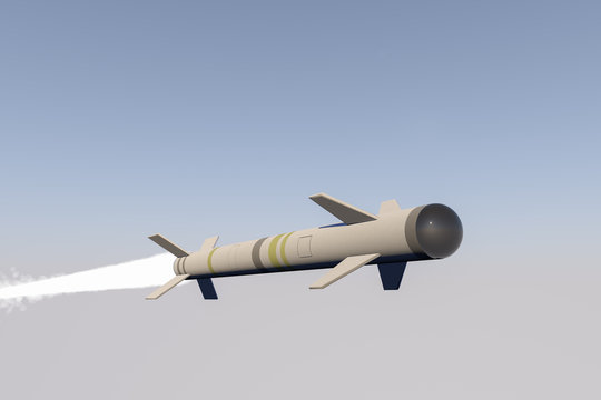 an infrared rocket from a combat jet