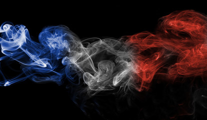 France flag smoke