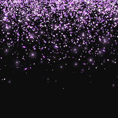 Lilac glitter on black background. Vector