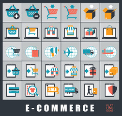 Collection of icons for shopping. 
Premium quality icon set for e-commerce.
