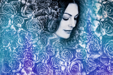 background vintage roses