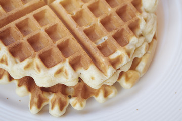 clean belgium waffles