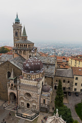 View of Basilica di Santa Maria Maggiore in Upper City of Bergamo