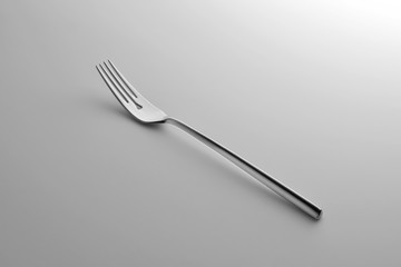Steel fork isolated on white background