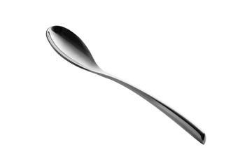Steel spoon isolated on white background