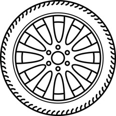 Fototapeta premium Auto Wheel Disk Tyre Rim 