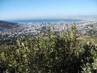 CAPETOWN CITY VIEW FROM THE TABLE MOUNTAINS