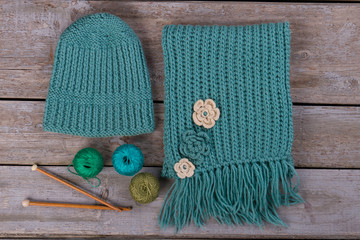 Handmade beanie and scarf