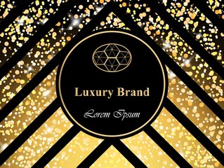 Luxury Brand card with sparkling lights Vector. Abstract modern designs backgrounds