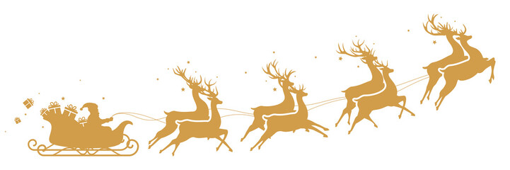 Santa sleigh vector illustration isolated