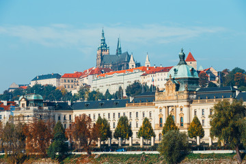 Historical center of Prague with castle, Hradcany, Czech Republic