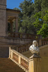 Public park of the Labyrinth Park of Horta, Barcelona, Catalonia