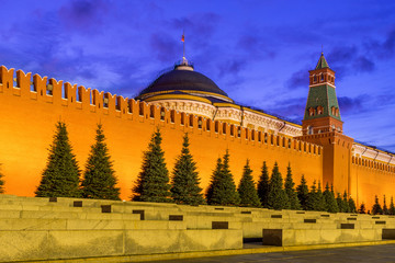 Fototapeta na wymiar The Kremlin Wall on Red Square in Moscow
