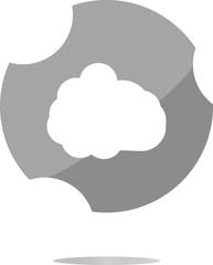 cloud icon . Trendy flat style sign isolated on white background