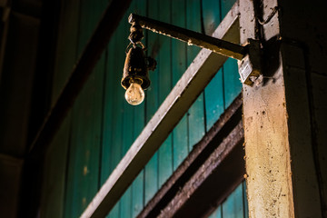 Old dirty industrial bulb light