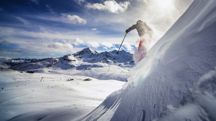 Freeride skiing - obrazy, fototapety, plakaty