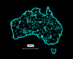 Vector abstract illustration of Australia map.