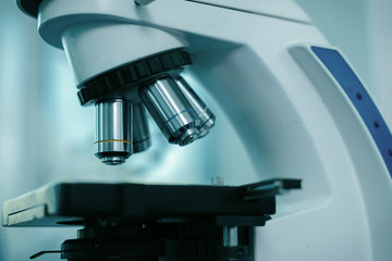 Four lenses being part of microscope