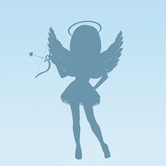 girl angel silhouette