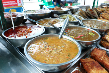 Variety of chili paste for sell at Saphan Khwai, Bangkok, Thailand