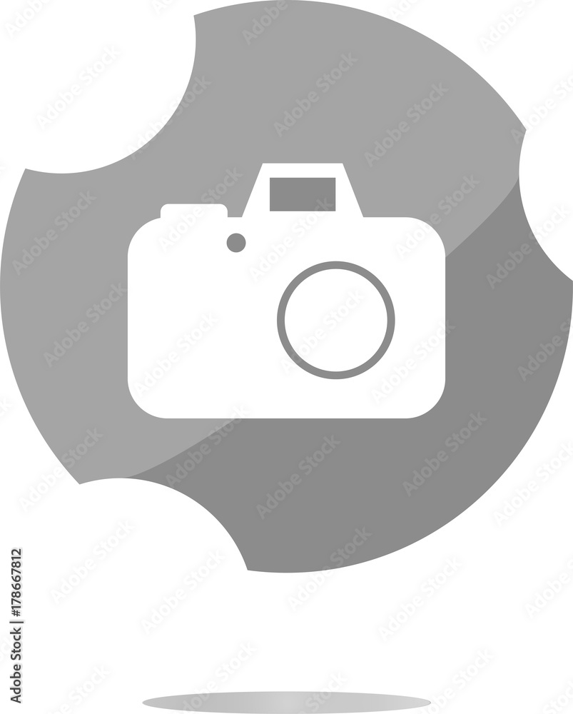 Poster camera web icon isolated on white background