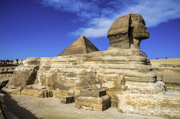 Pyramids of Gizaand Sphynx. Cairo, Egypt.