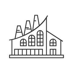 Industrial factory linear icon