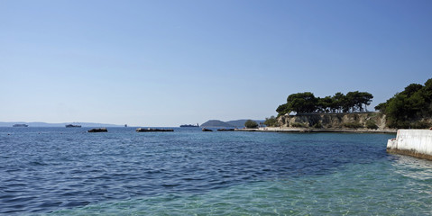 Fototapeta na wymiar beach promenade in split in croatia