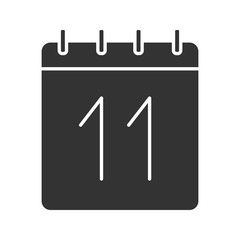 Eleventh day of month glyph icon