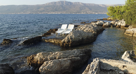 typical landscape in croatia on the marjan