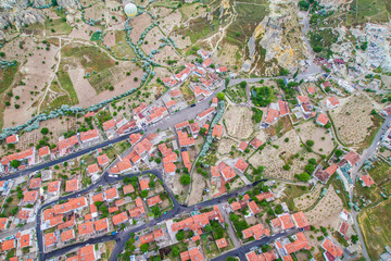 Turkey, the town of Goreme, a top view