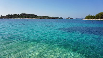 Fototapeta na wymiar natural coast on trogir island in croatia