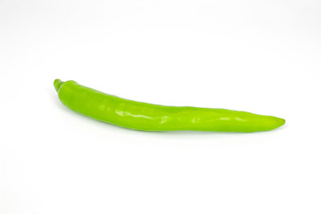 fresh green chili isolated