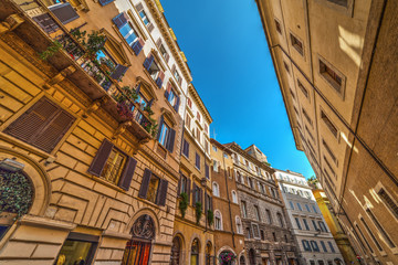 Elegant buildings in Via del Governo Vecchio